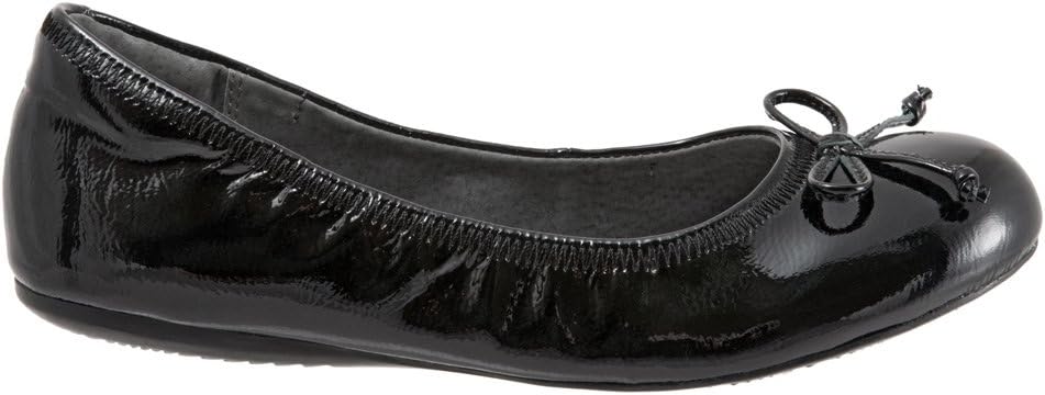 SoftWalk Narina - Women's Comfort Ballet Flat Black Patent - 8 Narrow