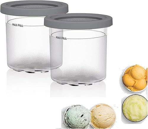 EVANEM 246PCS Creami Pints, for Ninja Cremini Extra Pints,16 OZ Ice Cream Containers Reusable,Leaf-Proof Compatible NC301 NC300 NC299AMZ Series Ice