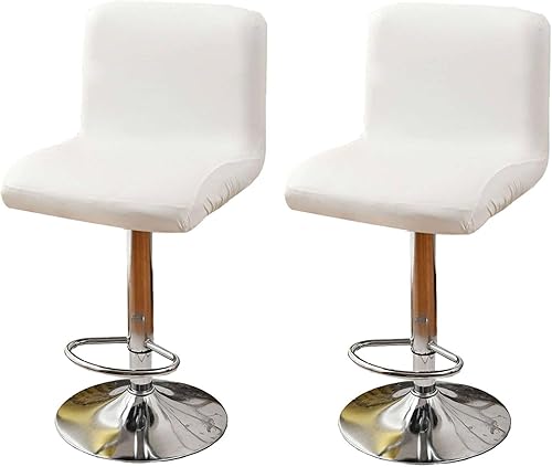 Fundas impermeables para taburete de bar con respaldo, funda de silla de pub de poliuretano con parte inferior elástica, funda extraíble para silla