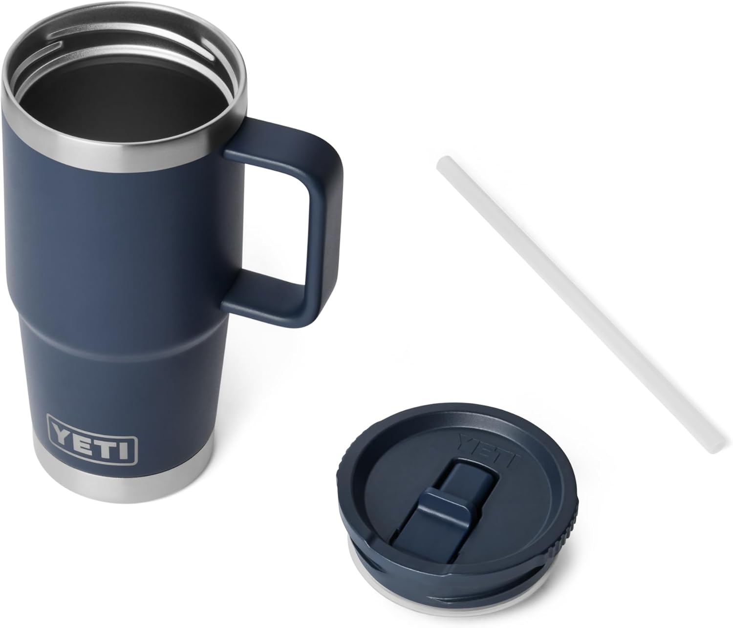 YETI Rambler 20 oz Travel Mug with Flip Straw Lid – Stainless Steel, Vacuum Insulated, Leakproof, Cup Holder Friendly - Image 2