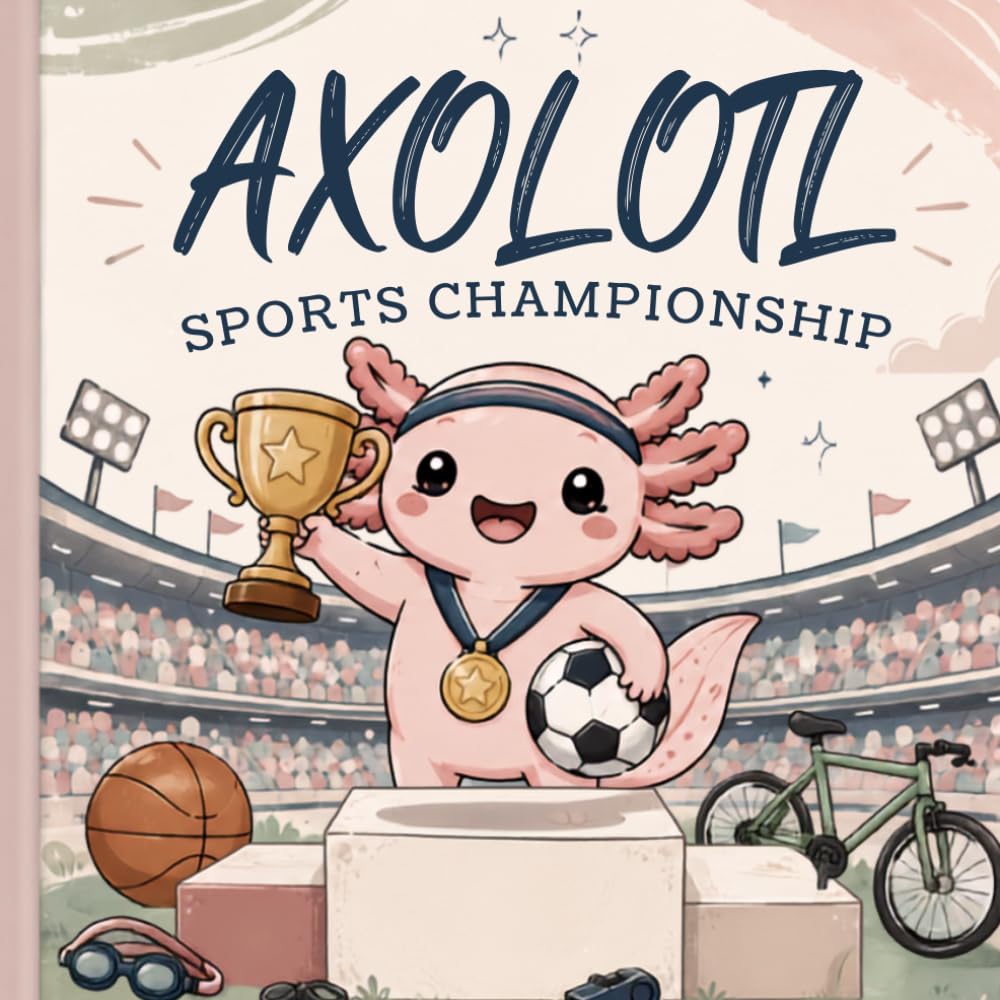 Axolotl Sports Championship: A Cute Coloring Book Featuring Adorable Axolotls Competing in Fun Sports Adventures (Axolotl Adventures)