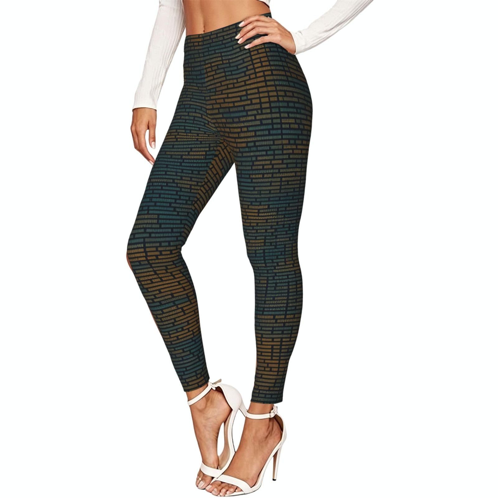 Leggings elásticos para mujer Programming Code 1 negros tupidos 8