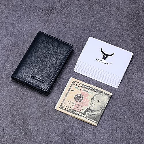 Image of HISCOW Business Card Holder with Large Compartment - Full Grain Leather