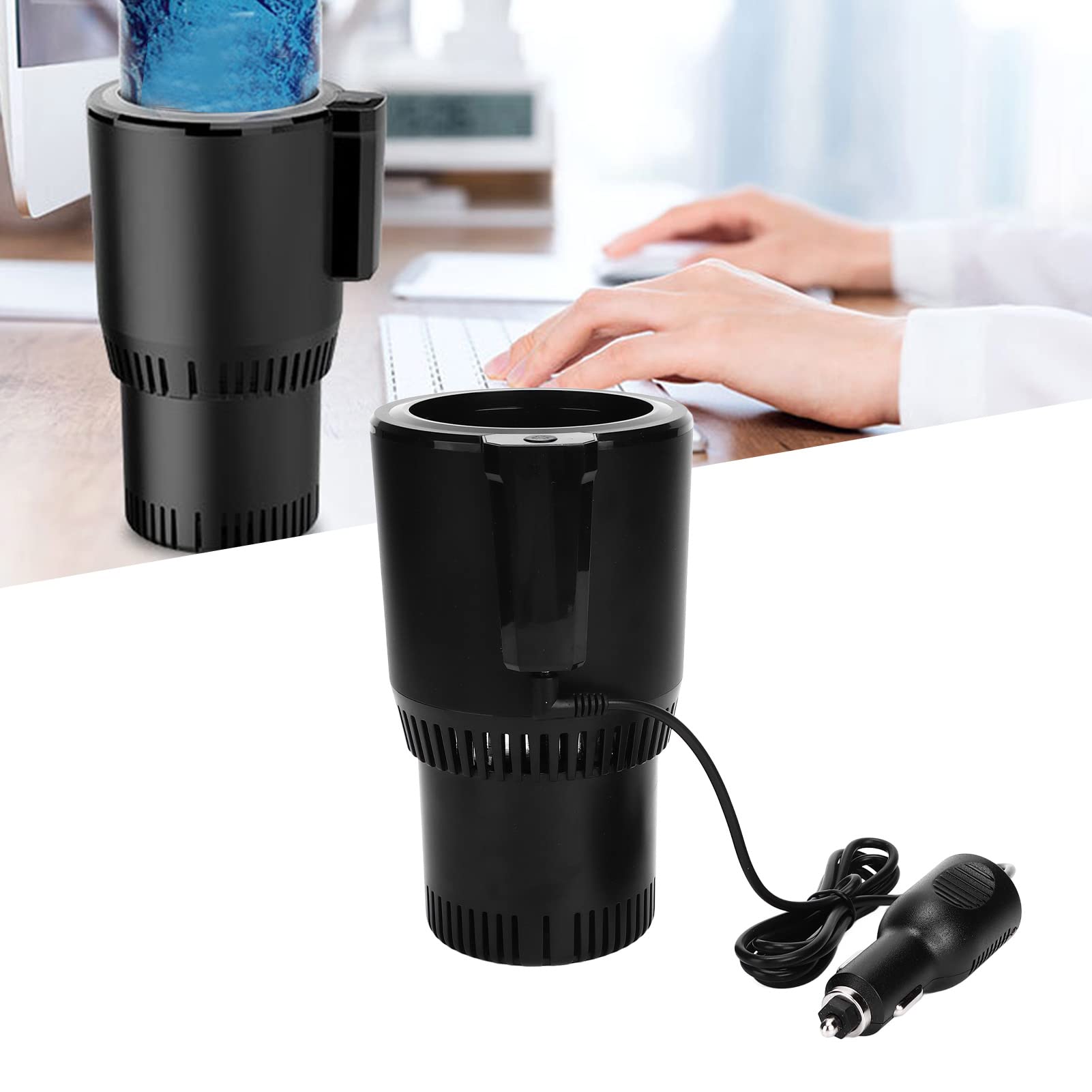 DIXII Portable 2-in-1 Car Cup Heating and Cooling Car Cup Mug Holder Perfect Car Holder for Commuter Road Tripper Present