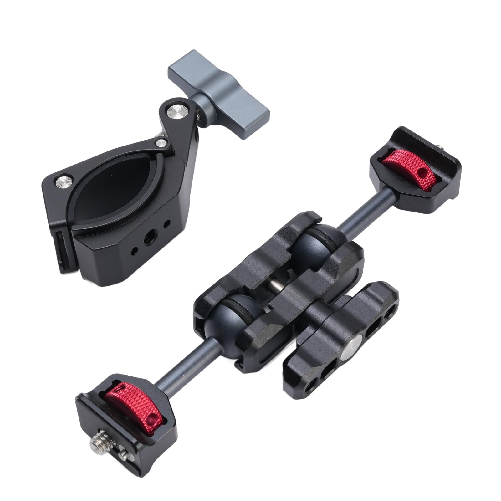 55 Mm Monte Morsetto per Braccio Magico Articolato con un Morsetto Super, Supporto per Monitoraggio della Fotocamera con Vite 1/4, Braccio Articolare per la Luce Video della