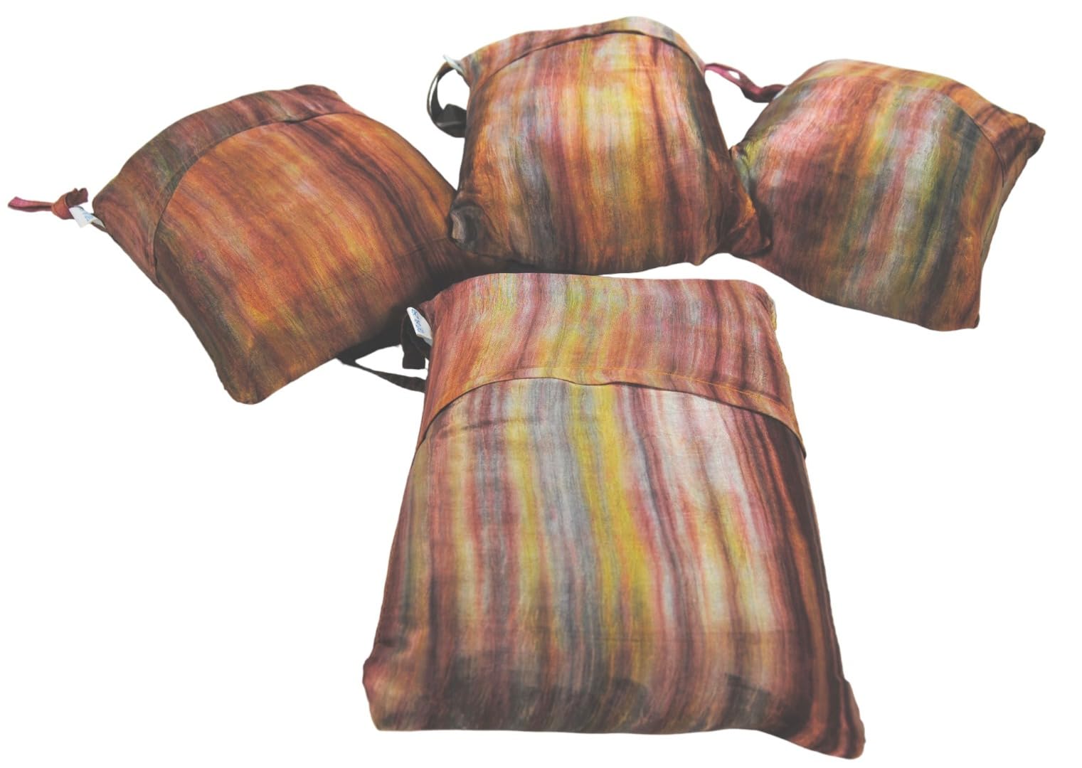 Terrapin Trading Vietnamese Luxury Silk Travel Double Sleeping Bag Liner Sheet Cover (Striped)