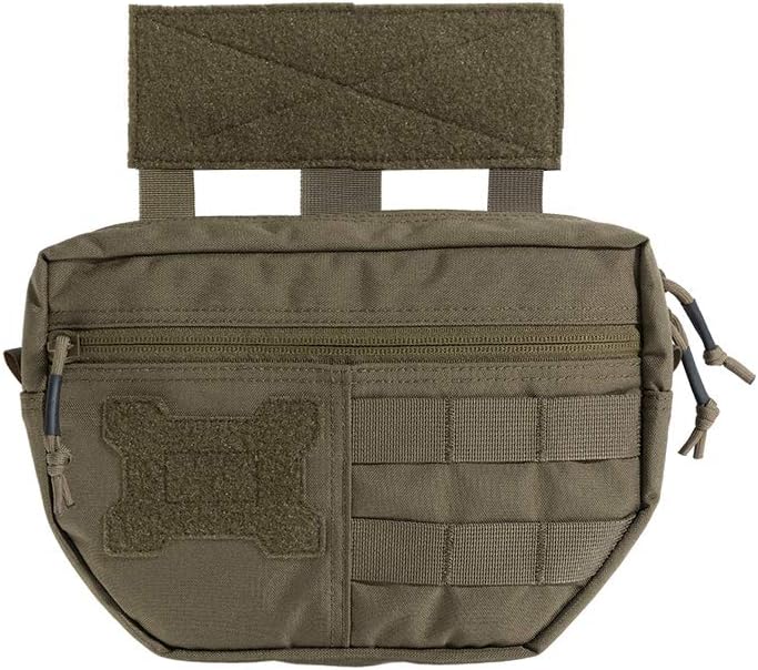 Tactical Drop Dump Pouch Molle Tool Pouch with Hook & Loop Carrying Kit Bag for Tactical Vest Chest Rig