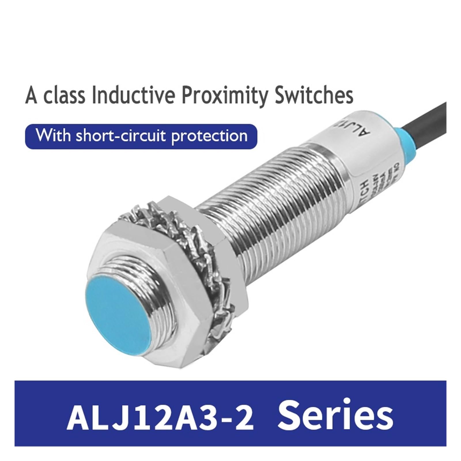 Interruptor de proximidad inductivo Clase A Serie ALJ12A3-4-Z con protección contra Cortocircuitos Sensor de proximidad M12 NPN NO DC 3 Hilos(ALJ12A3-4-Z-P1)