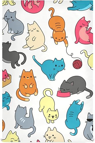 Moudou Juego de 4 toallas de cocina para gatos, suaves, absorbentes, colgantes, de secado rápido, toallas de barra de té, 18 x 28 pulgadas
