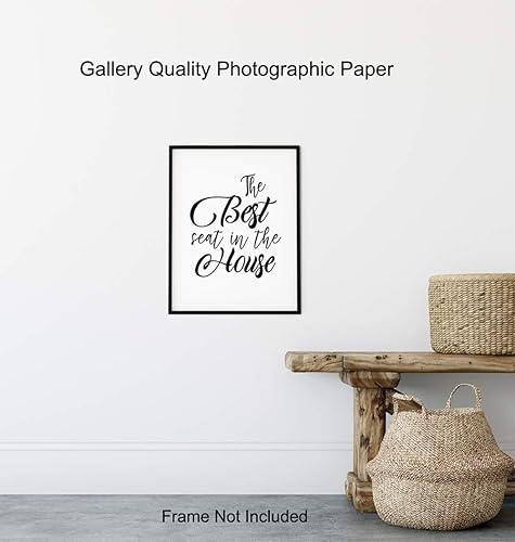 Miniatura 8 de The Best Seat in the House Bathroom Sign - Funny Bathroom Art Print Typography - Humorous Home Decor for Bath - Gifts for Bathroom