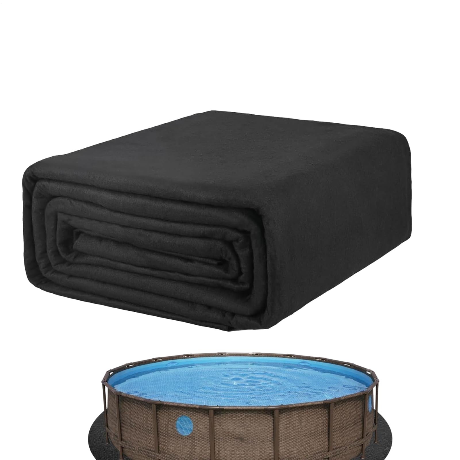 Alfombrilla Protectora para Piscina de 370 cm, práctica Base para Piscinas, Resistente y Gruesa sobre el Suelo, Alfombrillas Protectoras para jardín, Patio Trasero, césped