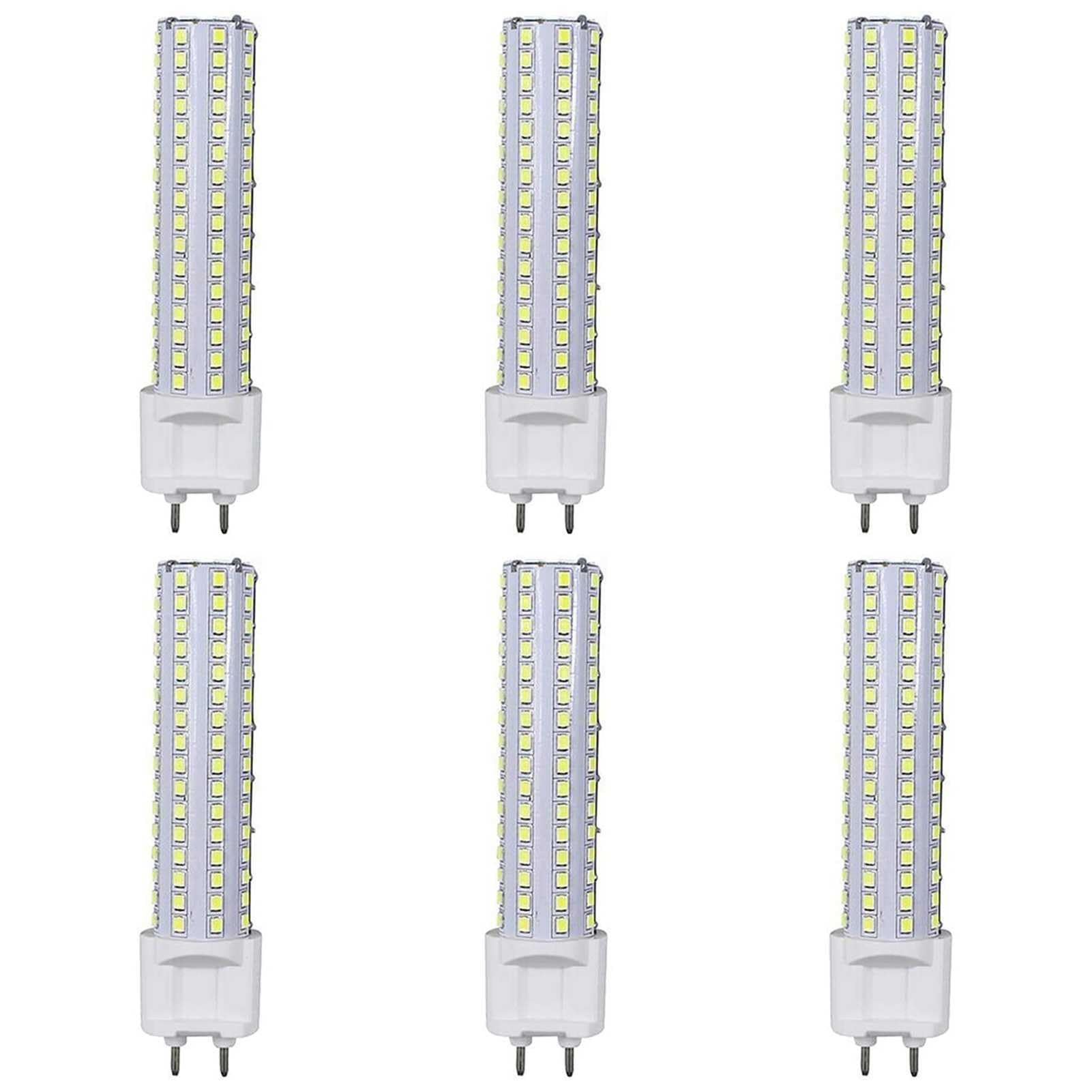 ESyem6 Pack, G12 LED Corn Light G12 AC85-265V, 15W 144 LEDs 2835SMD, for Outdoor, Indoor, Garage, Warehouse, Factory (Color : Warm White)