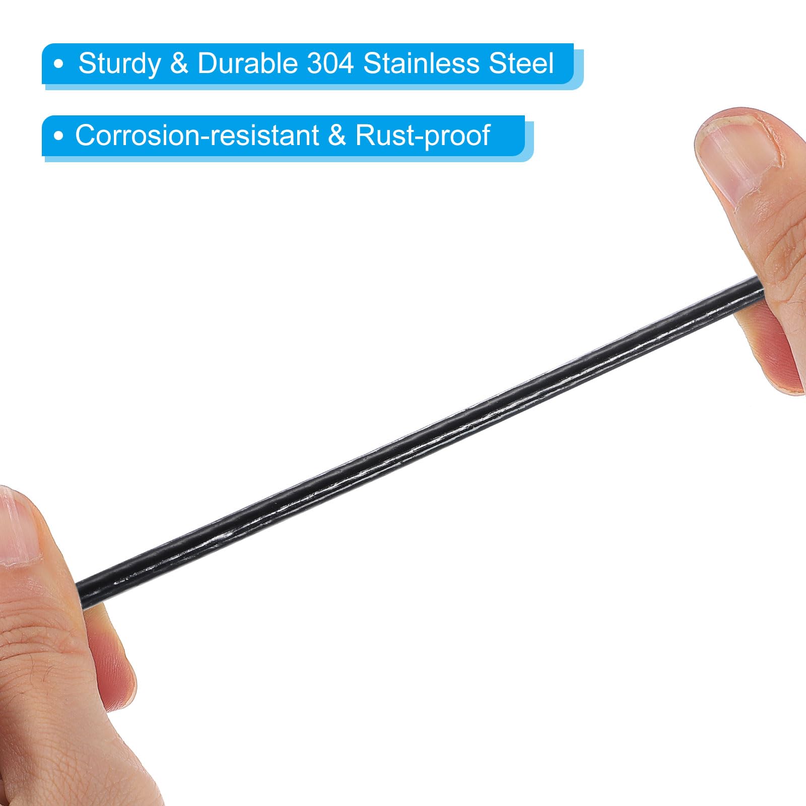 Cavi Di Sicurezza In Acciaio 5pz - Lunghezza 0.3m, Diametro 2mm, Con Rivestimento Plastica Per Bagagli, Bici, Illuminazione - Foto 6