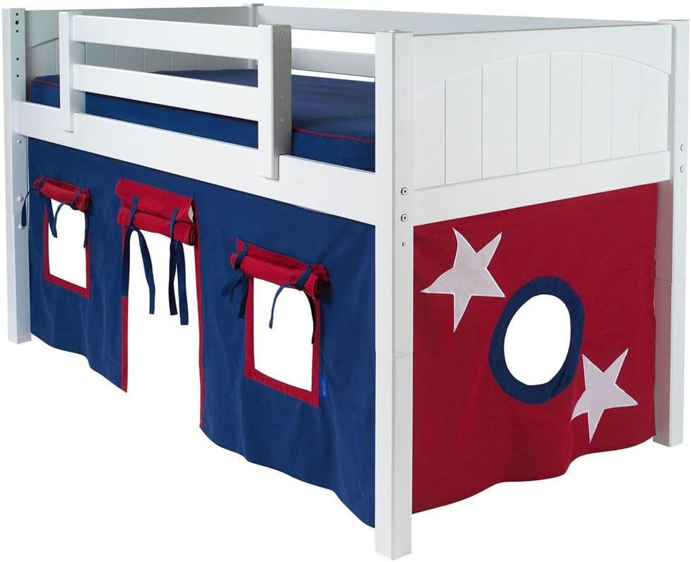 Maxtrix Kids Twin Playhouse Curtain Color: Blue & Red, Additional Side Panel: No