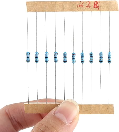 Miniatura 7 de Metal Film Resistors, 560pcs 56 Values Metal Film Resistors Kit, 14W Resistor Assortment Kit, 1 Ohm-10M Ohm, 1% Tolerance, Single Resistors