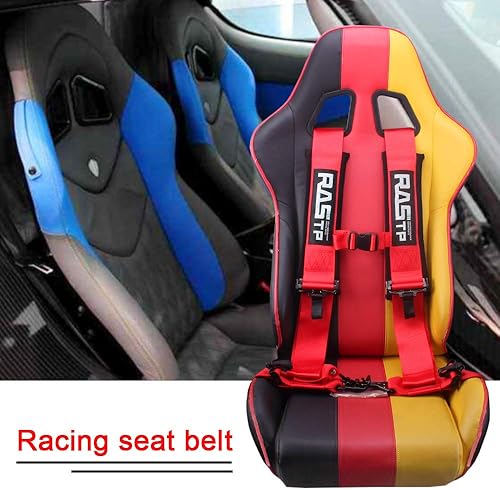 Miniatura 6 de RASTP Arnés de seguridad de 4 puntos con acolchado de 3 pulgadas (rojo)