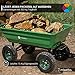 Miweba Bollerwagen Dumper | 𝟑𝟎𝟎 kg Traglast - Luftreifen - Volumen 75 L - Kippfunktion - Sackkarre - Schubkarre - Transportwagen - Kinderwagen - Handwagen - Gartenwagen - Wagen - Kippwagen (Grün)