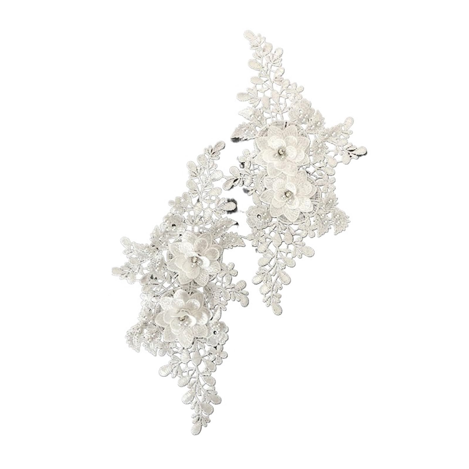 Appliques de dentelle 3D robe mariée pour réparer ou transformer un vêtement artisanal