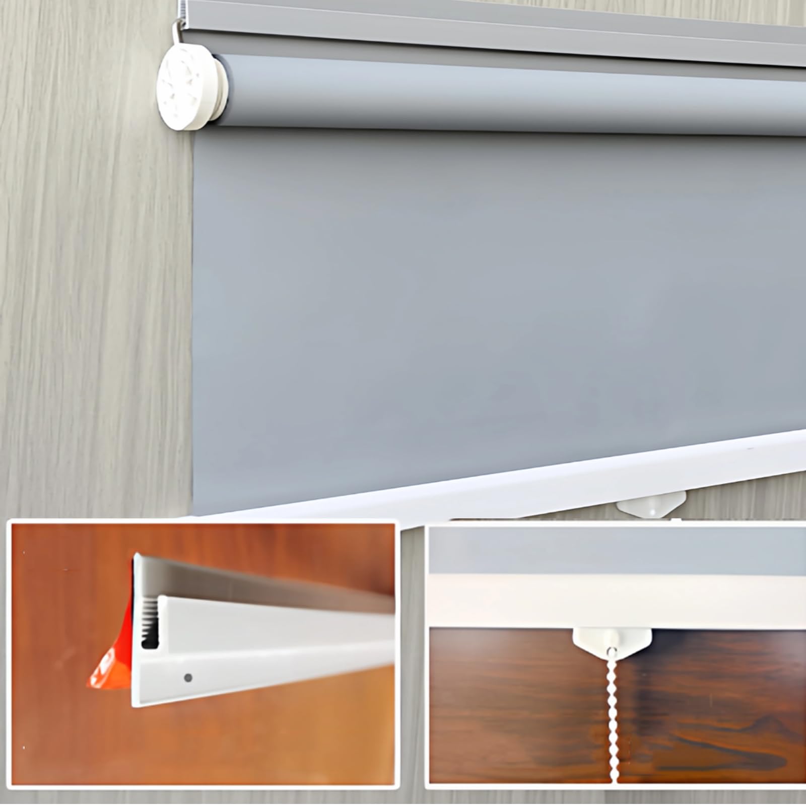 Store Enrouleur Occultant pour Fenêtre,Rideaux Occultants de Protection Solaire,Automatiques à Ressort Store Occultant Et sans Perçage Pare-Soleil,pour Bureau,Largeur X Hauteur (110cm x 150cm)