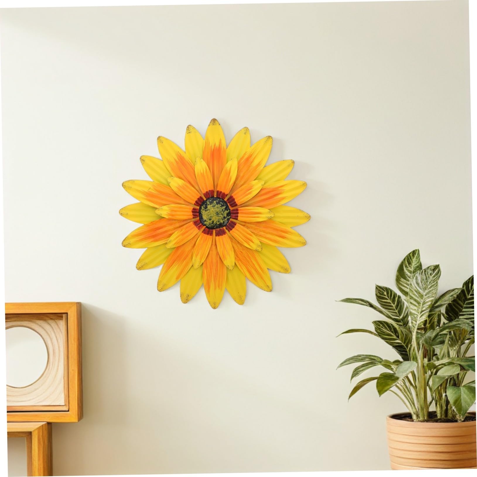 iplusmile Girasoli Artificiali in Metallo da Parete Decorazioni per Esterni e Interni Fiori di Girasole Opere d Arte da Giardino in Ferro Statue Floreali per Cortile e Soggiorno