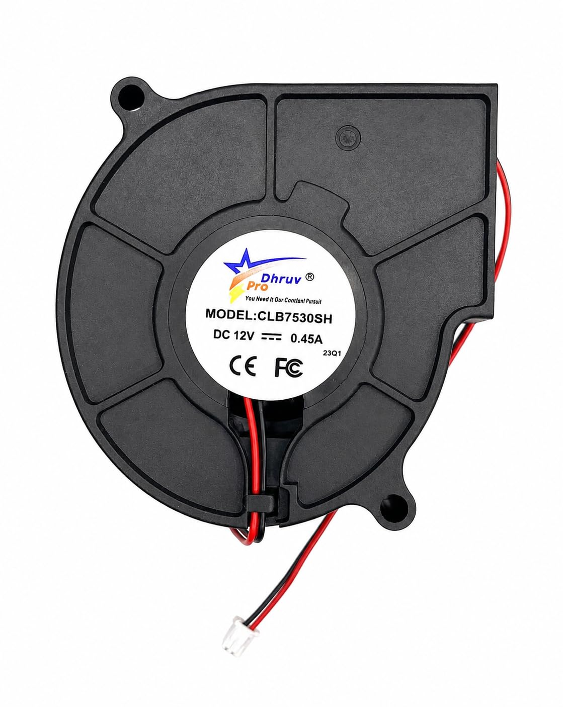 DHRUVPRO CLB7530SH DC 12V 0.45A 2-Pin Brushless High Speed Air Blower Fan-image-38