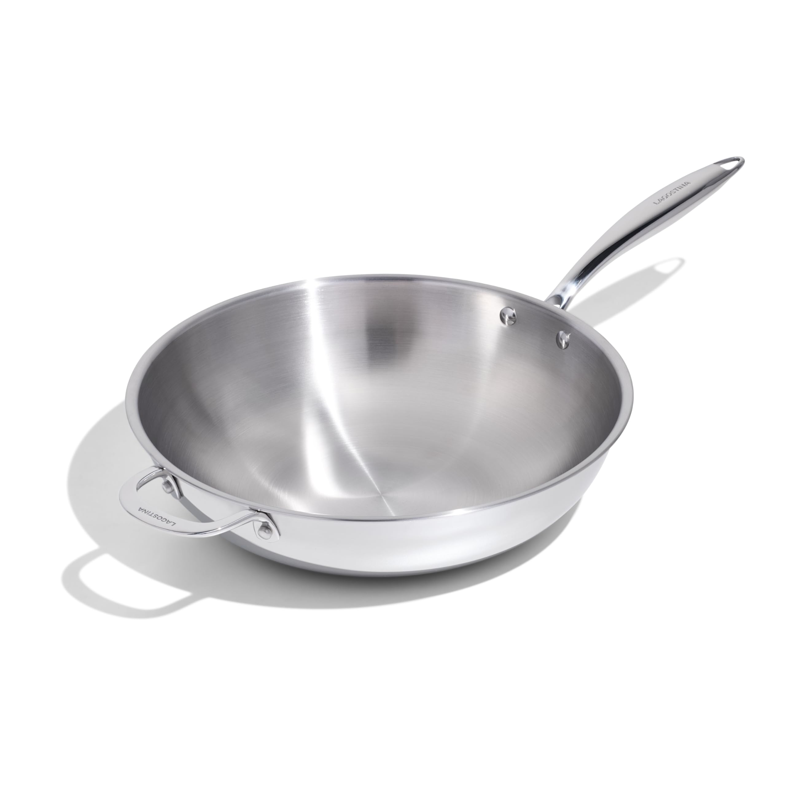 Lagostina Forte 3-Ply Clad Stainless Steel Open Wok, 32cm / 12.5