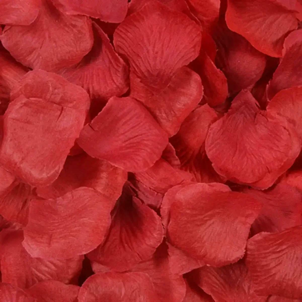 Pétales de rose sombres pour une Saint-Valentin romantique et décoration de table de mariage