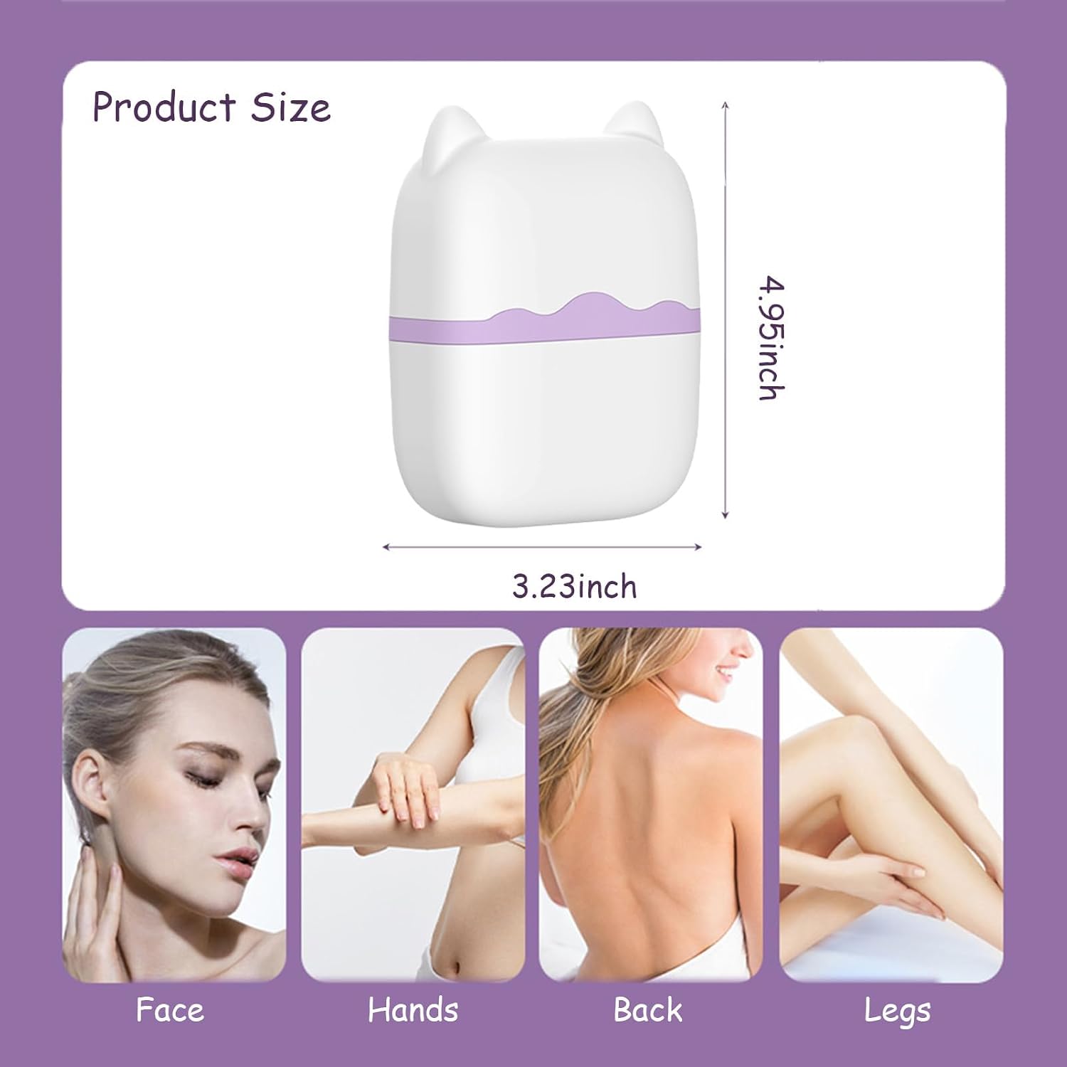 2026 New Ice Roller for Face Women,2 in 1 Face Eyes Roller,Facial Skin Care Tools,Gifts for Women Mom Wife(Purple)