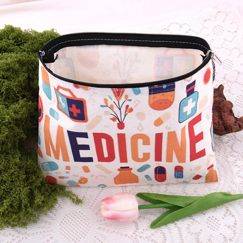 Funny Medicine Organiser Bags Portable Medical Cosmetic Bag for Women First Aid Medicine Pouch for Nurse Practitioner Pill Storage Bag for Travel Camping Home Medicine Toiletry Makeup Pouch - Image 2