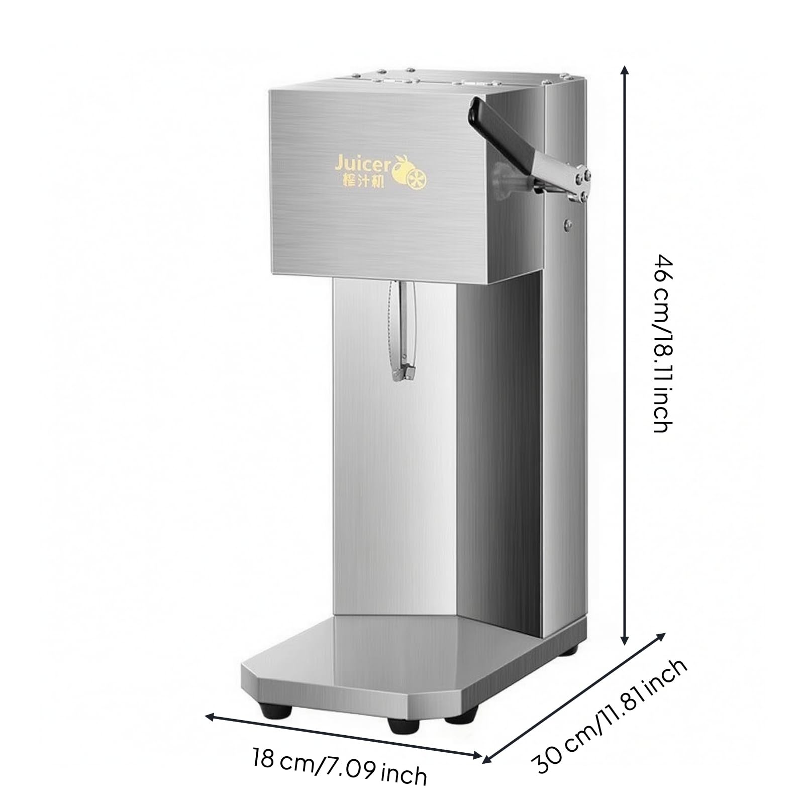 Milageto Spremiagrumi Elettrico con Asta a Spirale Resistente Spremiagrumi in Acciaio Inox per Preparazione Bevande, Caffetterie