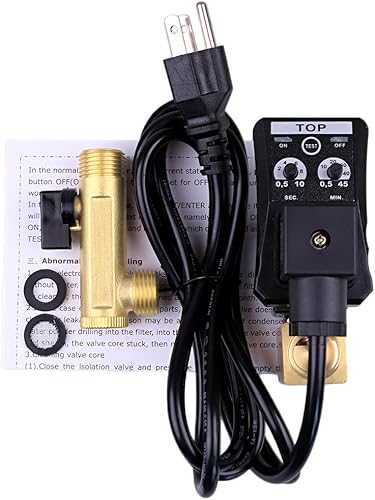 Miniatura 4 de szzijia 12 AC 110V - Depósito de agua temporizado automático de 2 vías válvula de drenaje de acción directa enchufe de EE UU