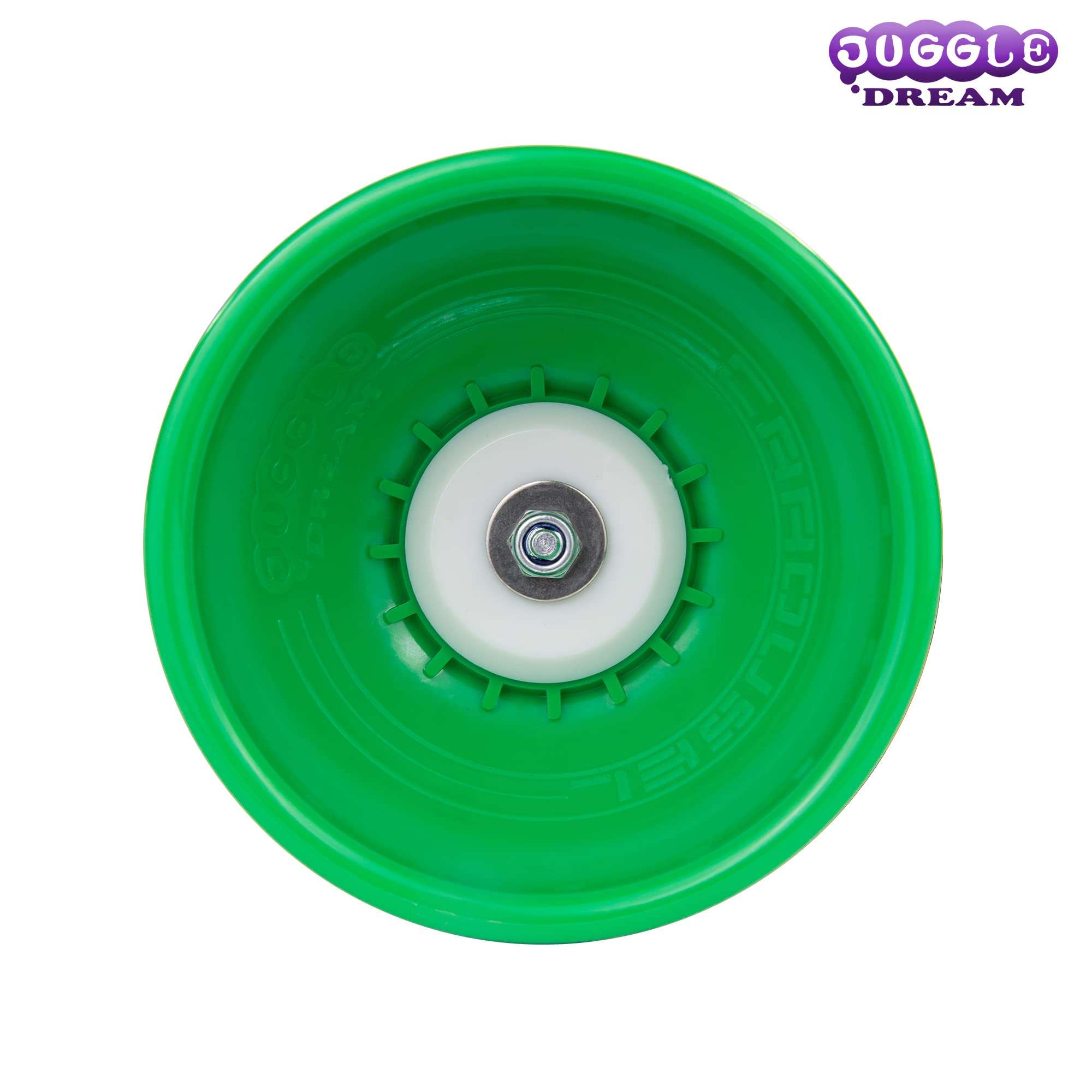 Juggle Dream Carousel Diabolo Jonglierset - Dreifach-Kugellagerachse - mit Superglas-Handstäben und Online-Lernvideo - Jonglieren (Grün)