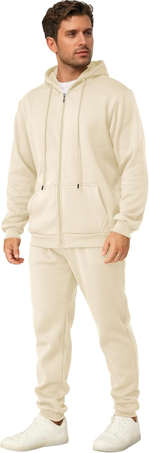 Mens Sweatsuits 2 Piece Casual Full Zip Tracksuits Zip Up Hoodie and Sweatpants Set Athletic Sweat Suits - Image 4