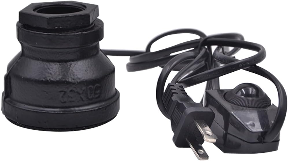 HESSION Vintage Industrial Table Pipe Lamp E26 Edsion Base with Dimmable Switch Steampuck Desk Lights Antique Decoration for Loft Coffee House Bar Black