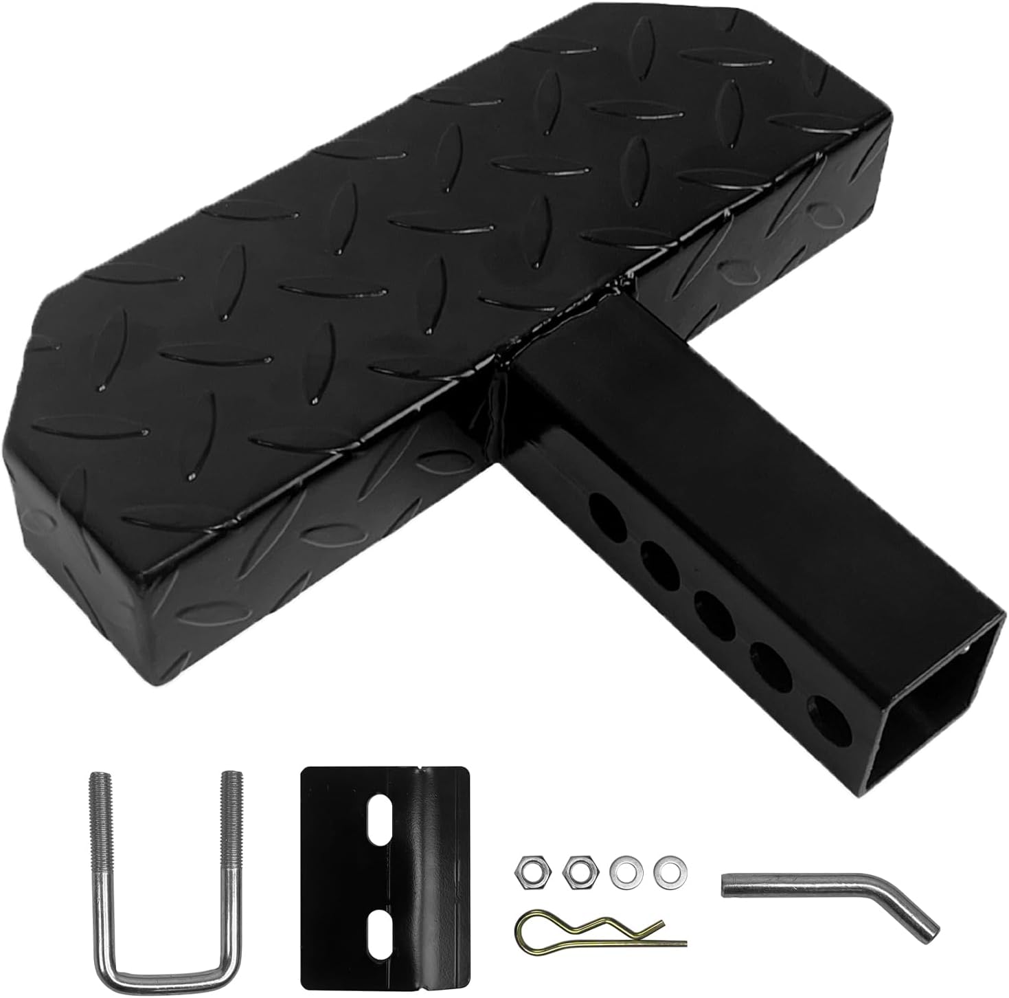 Juegoal Rear Bumper Protector, Plastic Vehicles Bumper Guard Hitch Step with Pin