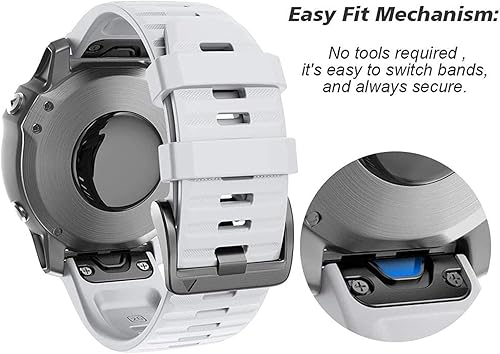 Miniatura 46 de NotoCity Compatible con Fenix 6X Watch Band para Fenix 6X Pro/Fenix 5X/Fenix 5X Plus/Fenix 7X/Fenix 3/HR/Tactix/Descent MK1/D2 Delta PX/D2 Charlie