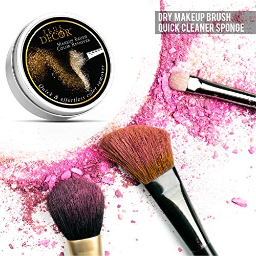 True Decor TD-MBR Makeup Brush Cleaner – Dry Color Removal Sponge Cleans Natural And Synthetic Makeup Brushes Without Water Or Chemicals thumb #1