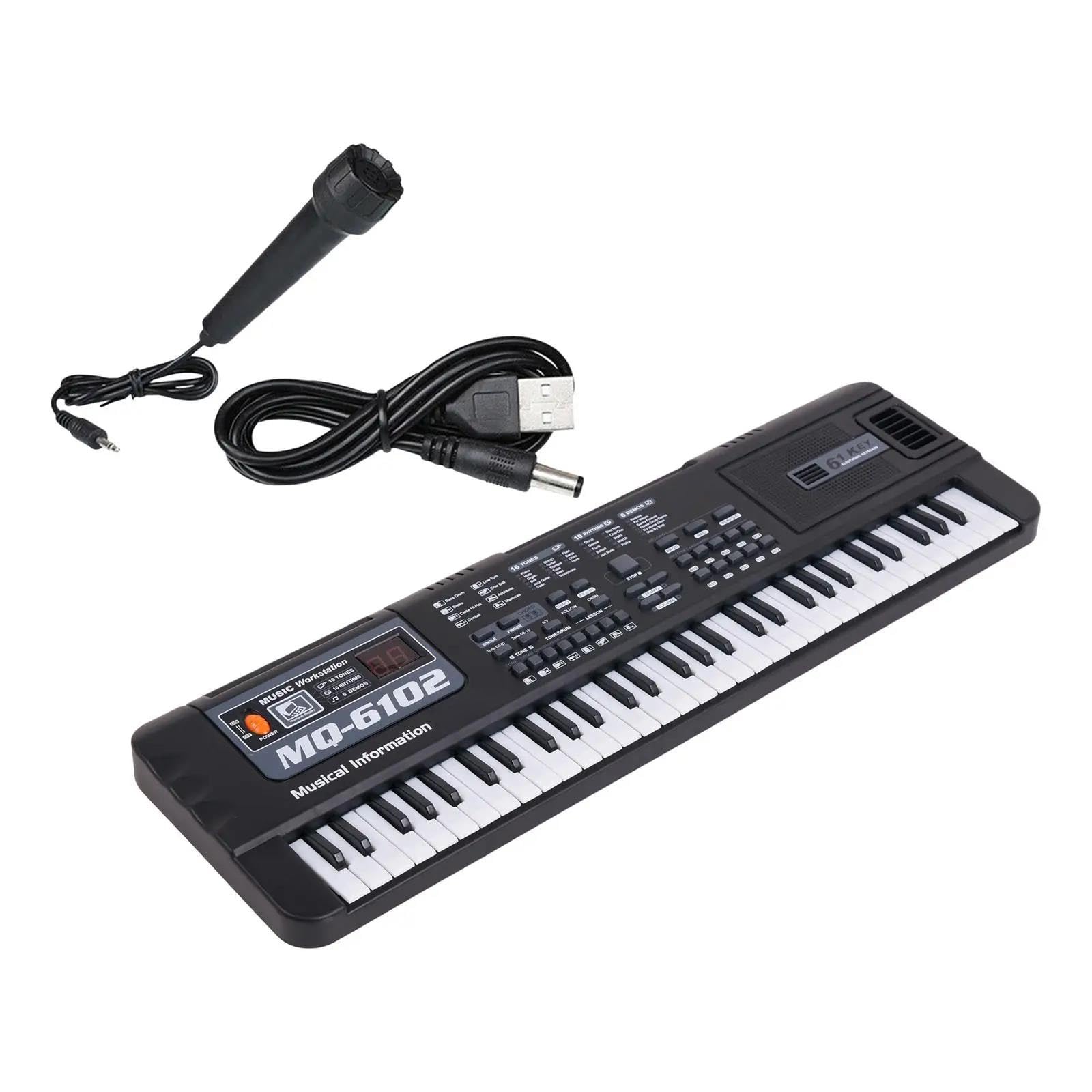 Pianino Elektroniczne 61 Klawiszowe Pianino Elektroniczne Klawiatura Cyfrowa Praktyczna Profesjonalna Wydajność