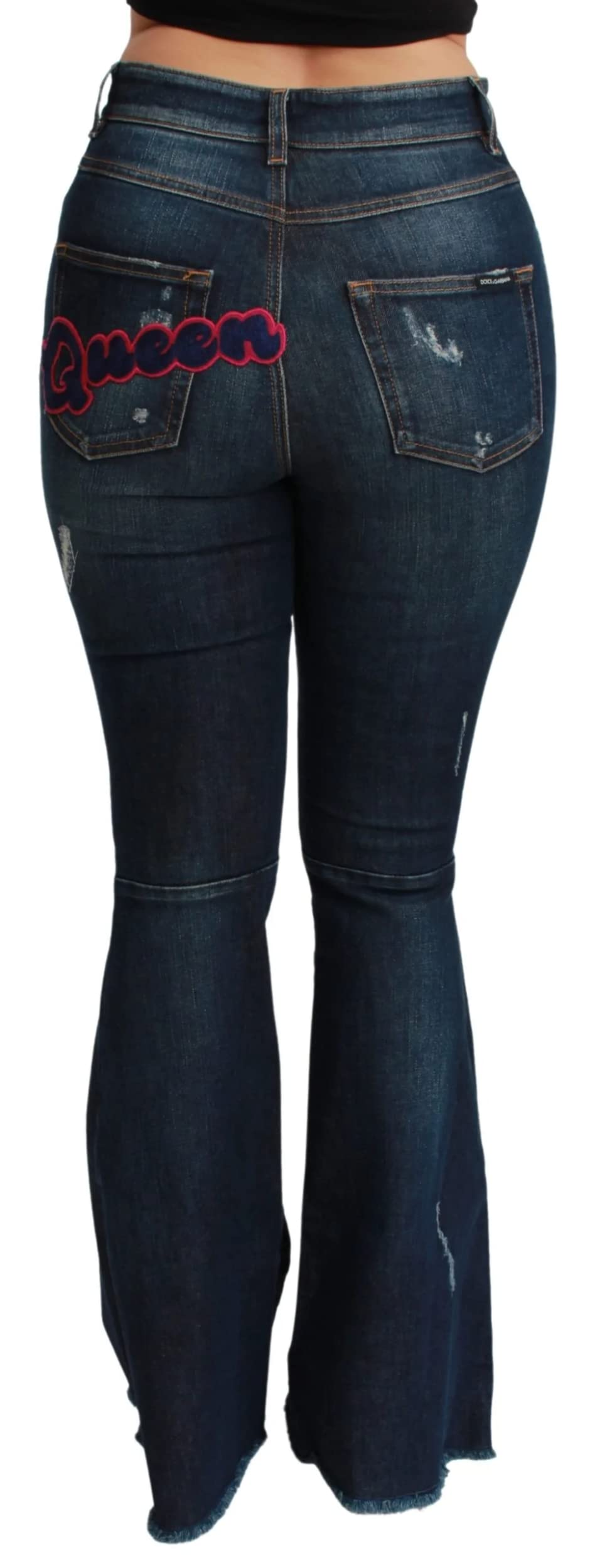 Dolce & Gabbana - BEST SELLERS - Blue Denim Cotton Stretch Flared Jeans - IT36 | XS