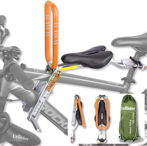 Miniatura 10 de Asiento de bicicleta para niños, asiento de bicicleta para niños de montaje frontal, apto para bicicletas de montaña, bicicletas de crucero