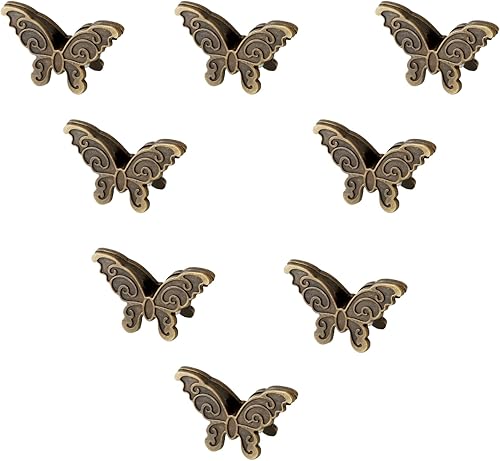 8 clips de metal de mariposa para carpeta, clip de papel de metal de mariposa, clips de papel vintage para sujetar, accesorios para cuaderno, clips