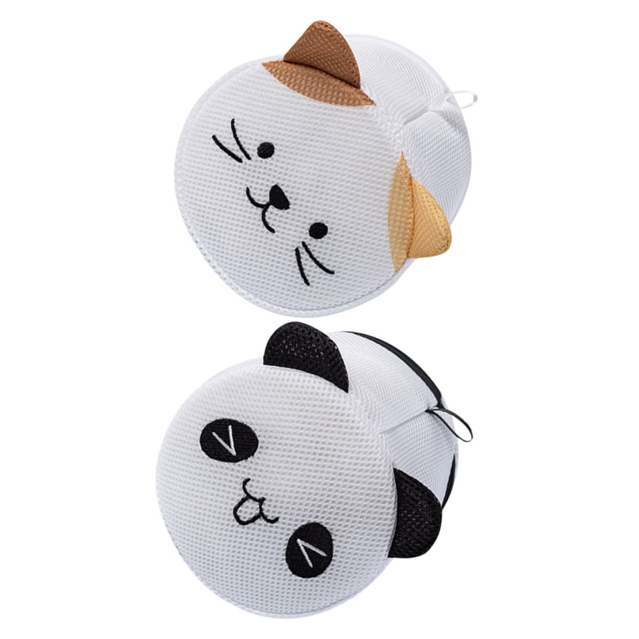 DOITOOL 6pezzi Borsa Per Lavaggio Rete Con Cerniera Sacchetto Per Biancheria e Lavatrice Per Calze Guanti e Intimo Design Carino Tema Gatto Per Viaggi e Campeggio