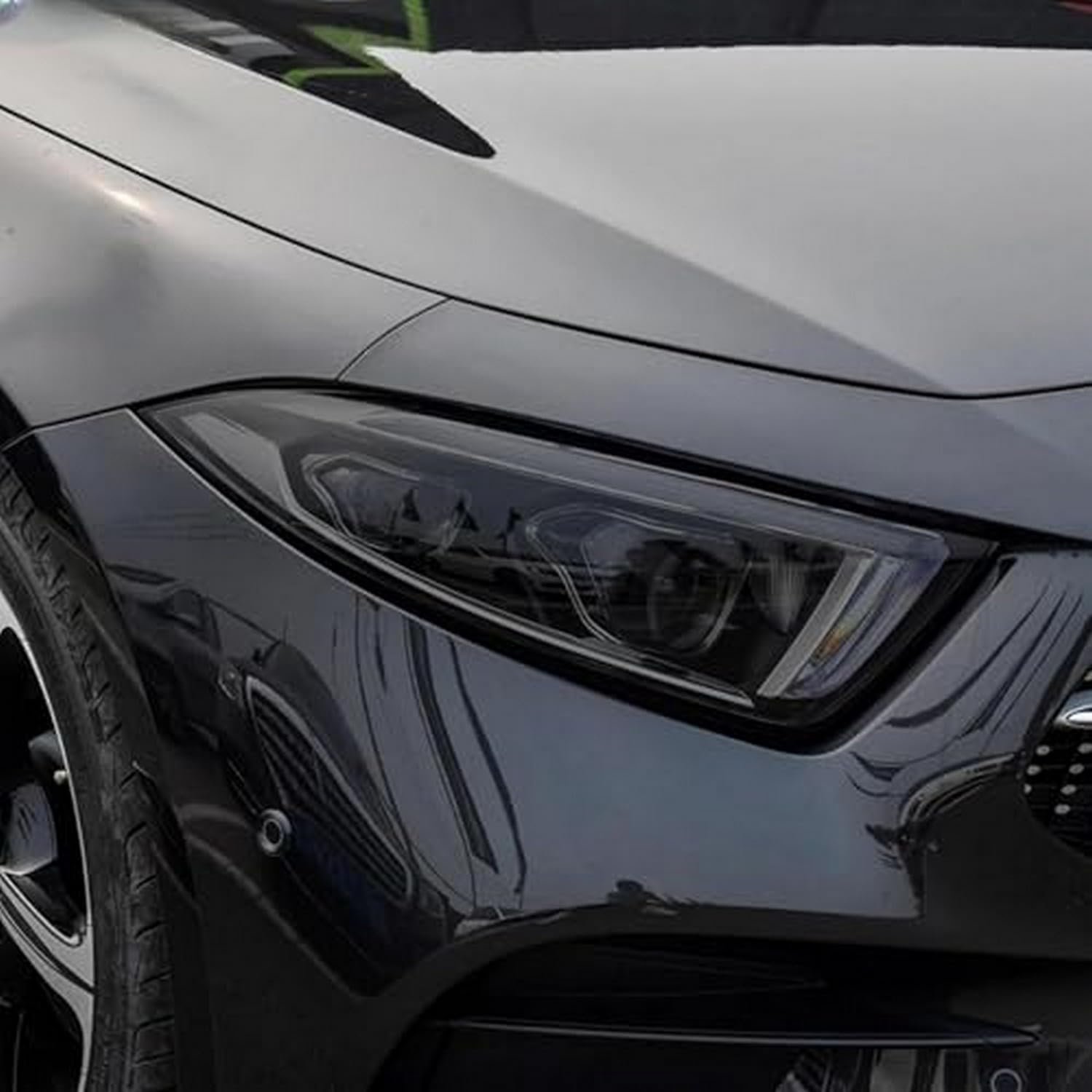 Car Headlight Protective Film For Benz Cls Class C257 2018-on For Amg Smoked Tint Transparent Tpu Sticker