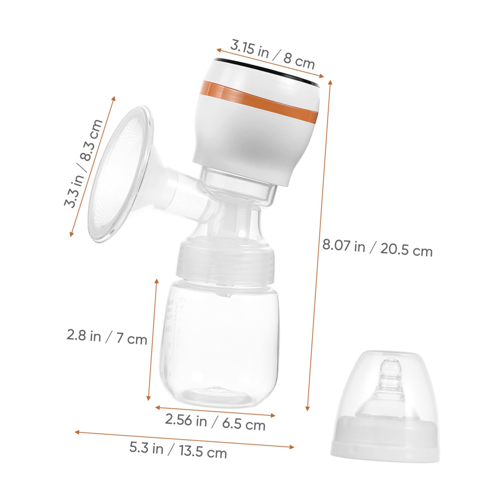 Tiralatte Elettrico Cordless Portatile Bianco in Pp
