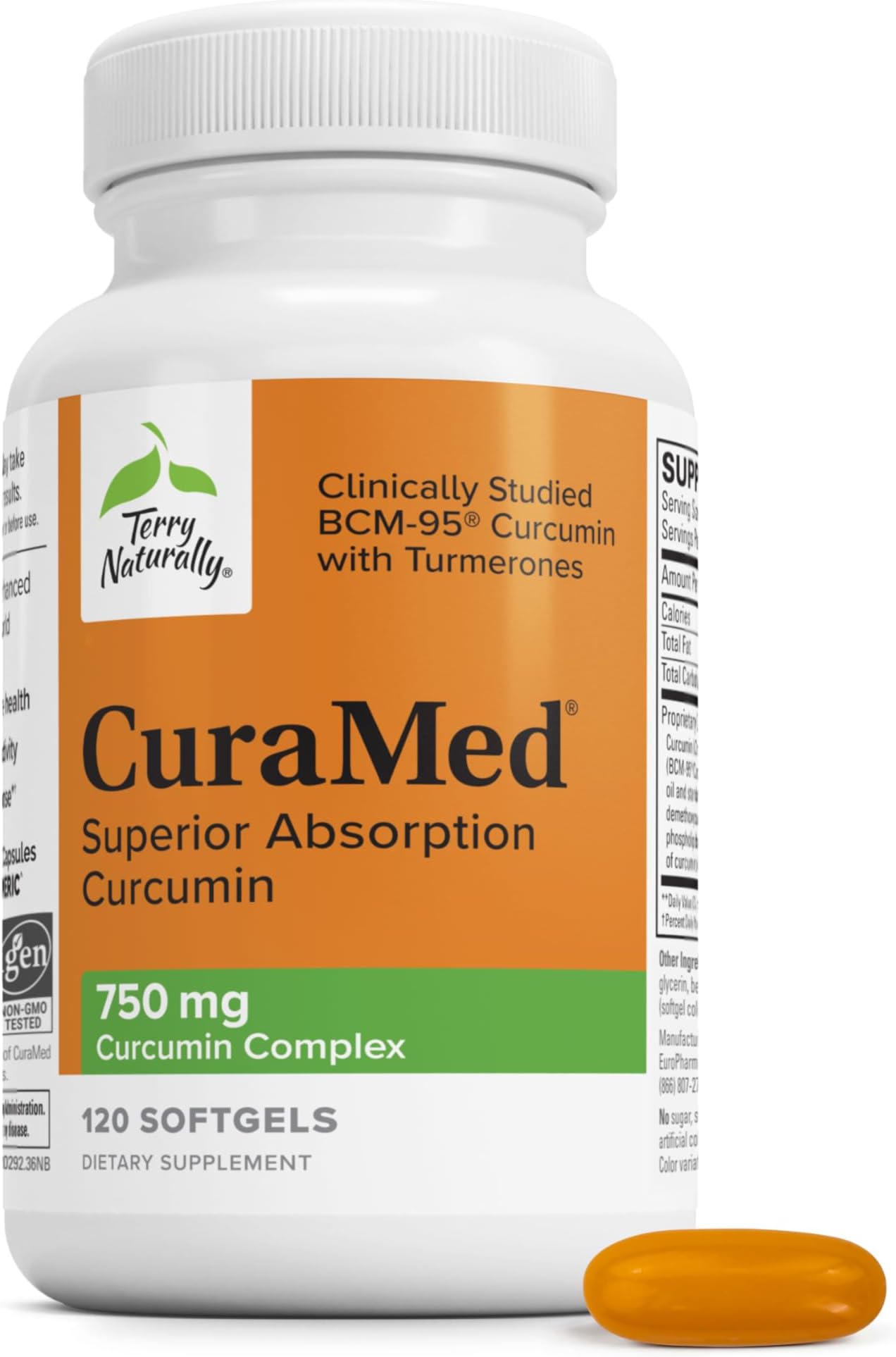 CuraMed Better than Turmeric 750 mg 120 Softgels