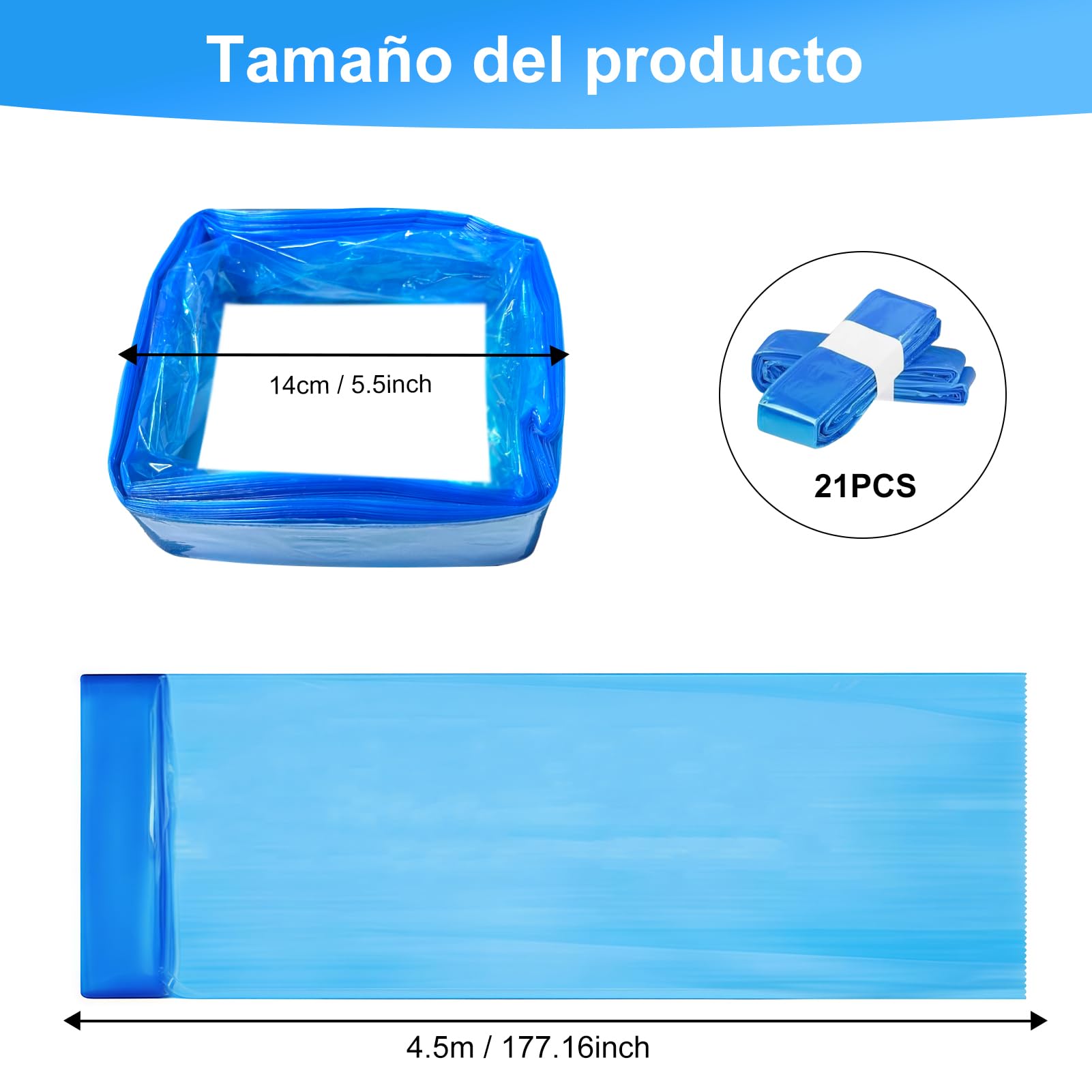 21 Piezas Recambios Cubos de Pañales, 4.5M Bolsa de Relleno para Papelera Pañales Bebe Excelente Sellado,Todos Contenedores Pañales