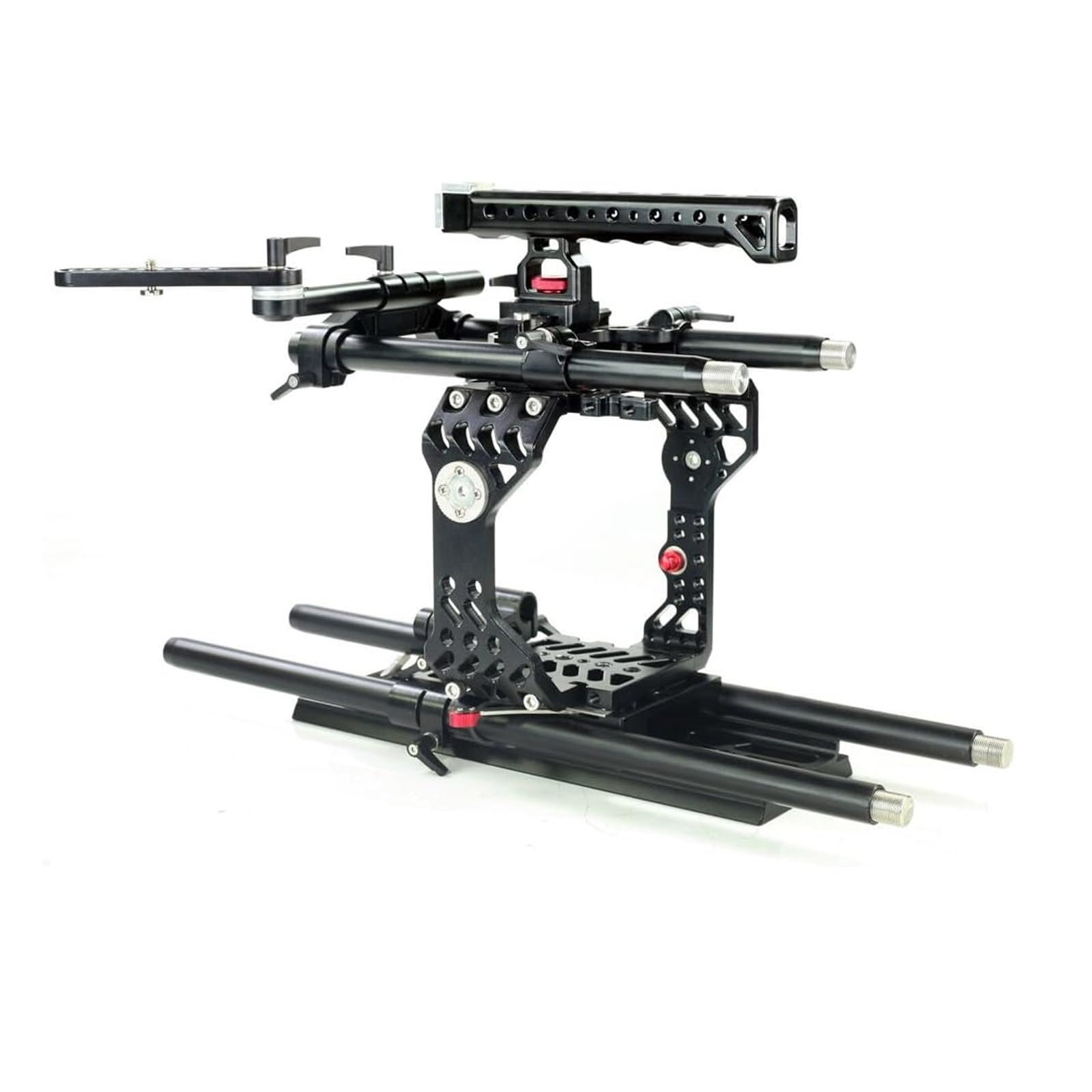 Hunt Cage for Scarlet Camera. Includes EVF Mount with 19mm Adapter, Top Handle, Dovetail Tripod Mount Plate. Multiple Accessory Mounting Points (CH-RS-CD)