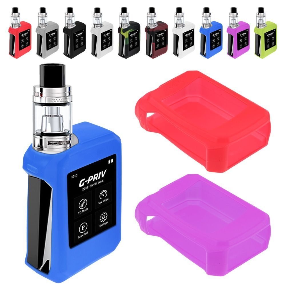 DIY-24H  Coque de protection en silicone pour porte-batterie Smok G-PRIV  220 W Blanc : Amazon.fr: High-Tech
