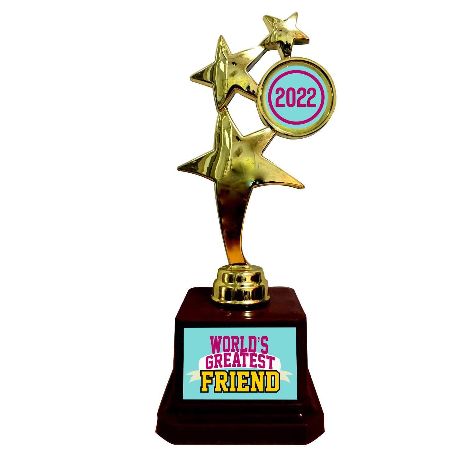 Yaya Cafe Trophy for Friend, Worlds Friend Award - Star Golden (B07FZ5KCRS) Amazon Price History, Amazon Price Tracker