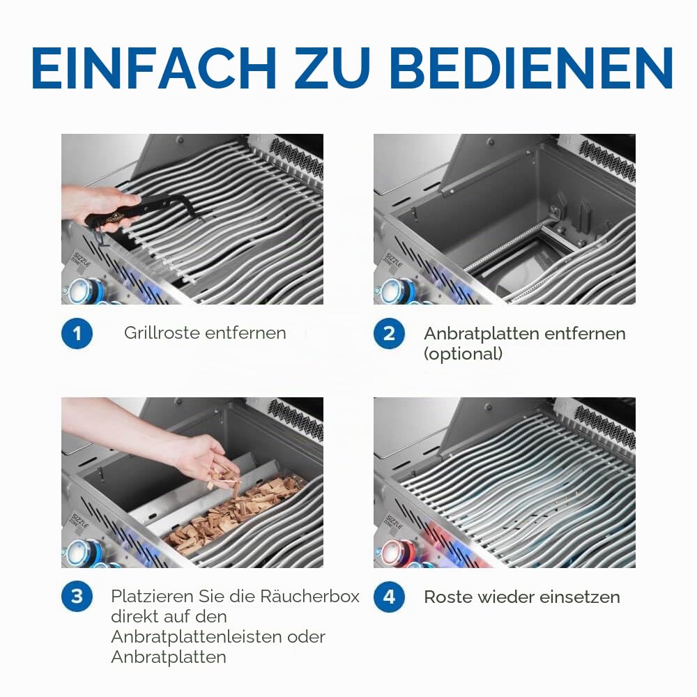 Napoleon 67013 Edelstahl-Räucherbox, Grillzubehör